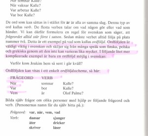 Mål Svensk grammatik understrykningar