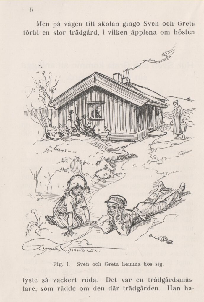 Greta och Sven planerar sin trädgård