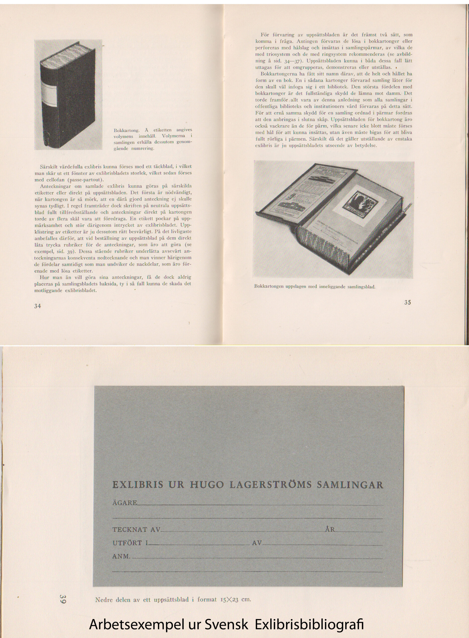 Collage Svensk Exlibrisbibliosrafi