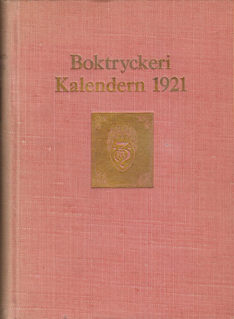 BOKTRYCKERI-KALENDERN 1921